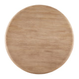 Godello 48 Inch Round Indoor and Outdoor Patio Dining Table in Oak