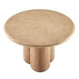 Godello 48 Inch Round Indoor and Outdoor Patio Dining Table in Travertine