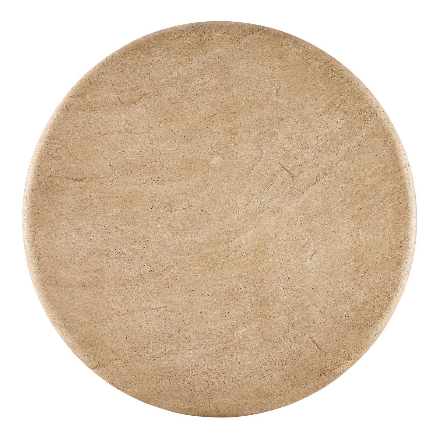 Godello 48 Inch Round Indoor and Outdoor Patio Dining Table in Travertine