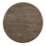 Godello 48 Inch Round Indoor and Outdoor Patio Dining Table in Weathered Walnut