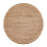 Godello 31 Inch Round Indoor and Outdoor Patio Coffee Table in Oak
