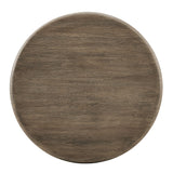 Godello 31 Inch Round Indoor and Outdoor Patio Coffee Table in Weathered Walnut