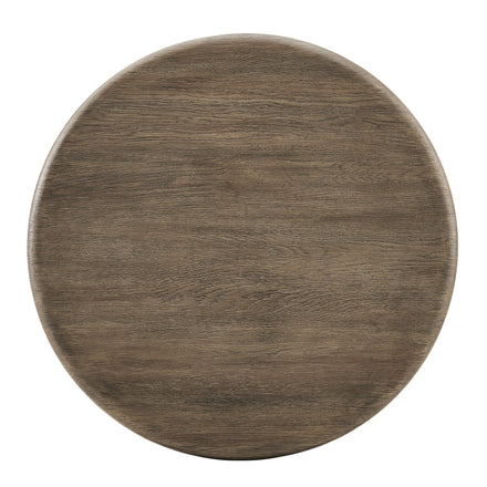 Tori 31 Inch Round Indoor and Outdoor Patio Coffee Table in Weathered Walnut