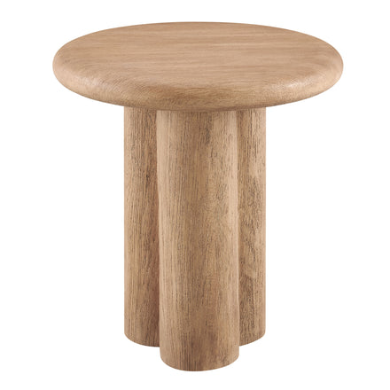 Tori 20 Inch Round Indoor and Outdoor Patio Side Table in Oak