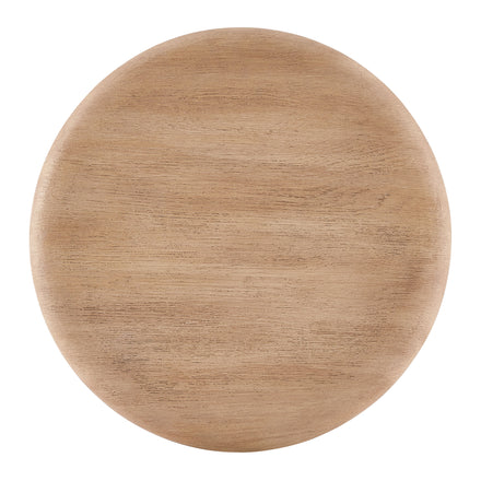 Tori 20 Inch Round Indoor and Outdoor Patio Side Table in Oak