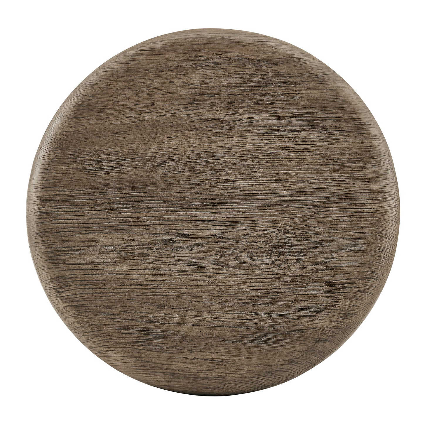 Godello 20 Inch Round Indoor and Outdoor Patio Side Table in Weathered Walnut