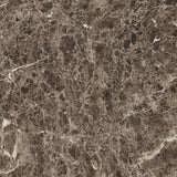 Chenille Indoor Outdoor Patio Oval Dining Table in Dark Emperador Marble