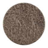 Chenille Indoor Outdoor Patio Round Dining Table in Dark Emperador Marble