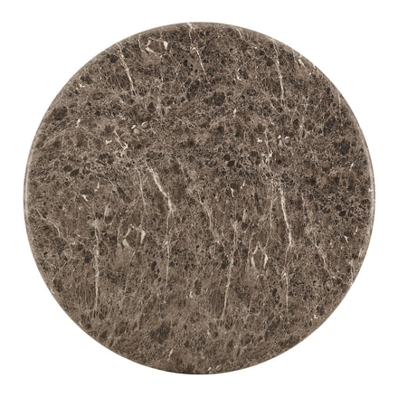 Pietra Indoor Outdoor Patio Round Dining Table in Dark Emperador Marble