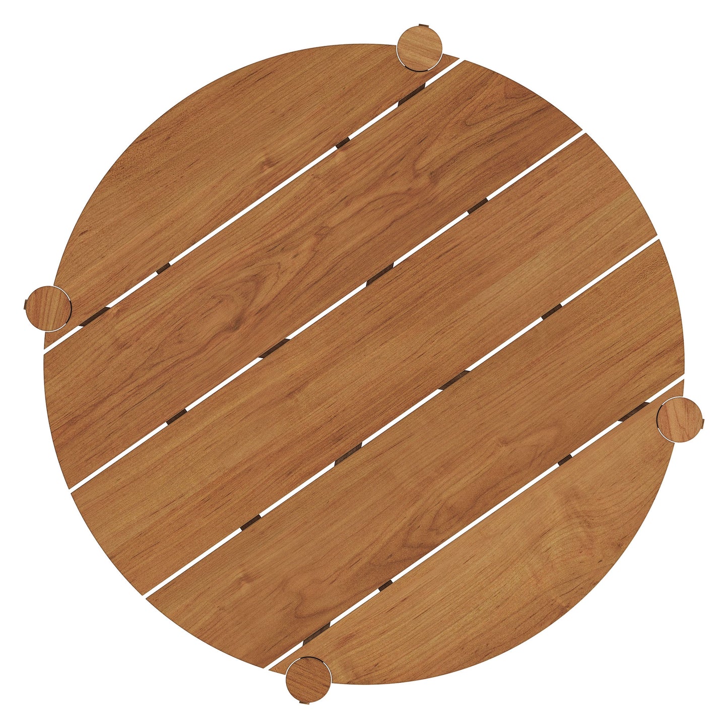 Lyric Round 35 Inch Outdoor Patio Teak Wood Round Bar Table in Natural