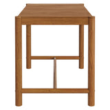Lyric Rectangle 56-Inch Outdoor Patio Teak Wood Rectangular Bar Table in Natural