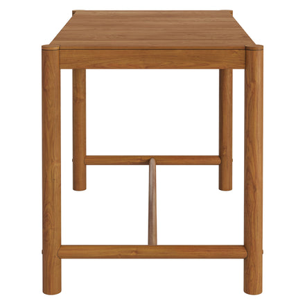Eleni Rectangle 56-Inch Outdoor Patio Teak Wood Rectangular Bar Table in Natural