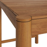 Lyric Rectangle 56-Inch Outdoor Patio Teak Wood Rectangular Bar Table in Natural