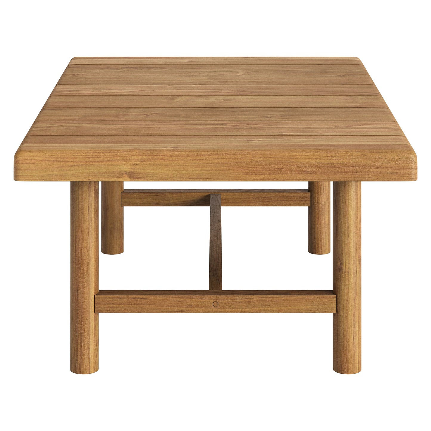 Lyric 41-Inch Outdoor Patio Teak Wood Coffee Table in Natural