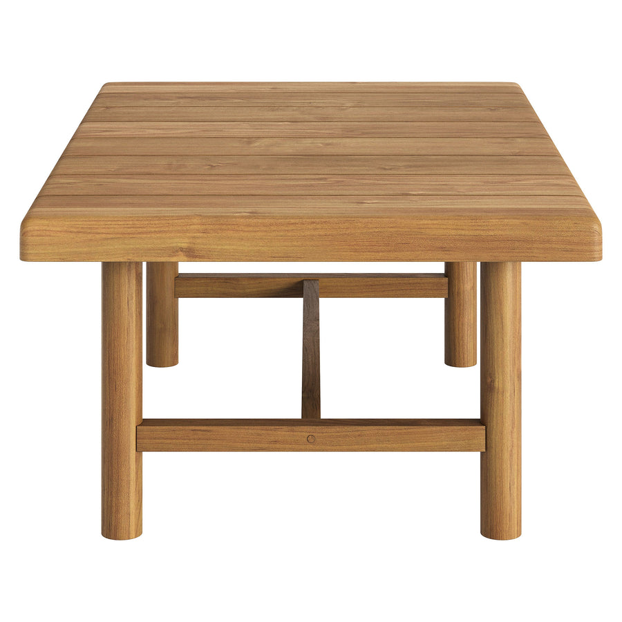 Lyric 41-Inch Outdoor Patio Teak Wood Coffee Table in Natural