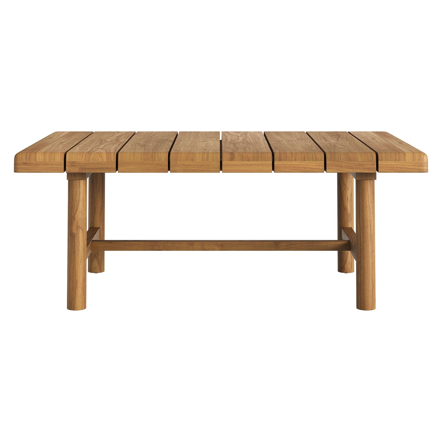 Lyric 41-Inch Outdoor Patio Teak Wood Coffee Table in Natural