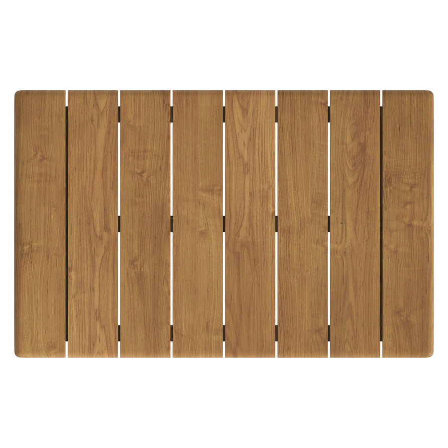 Lyric 41-Inch Outdoor Patio Teak Wood Coffee Table in Natural