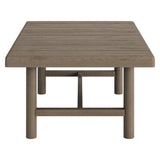 Lyric 41-Inch Outdoor Patio Teak Wood Coffee Table in Weathered Gray Teak