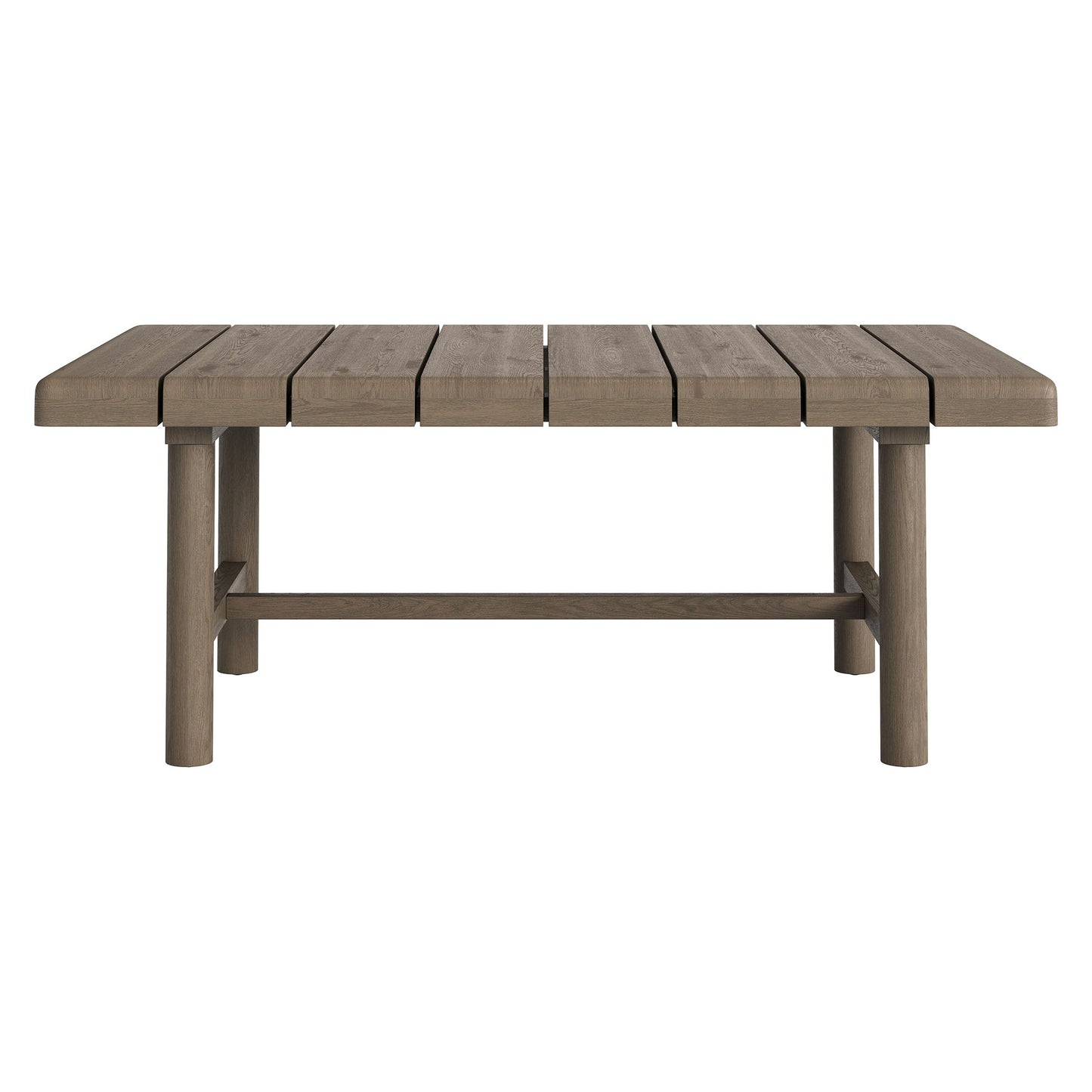 Lyric 41-Inch Outdoor Patio Teak Wood Coffee Table in Weathered Gray Teak