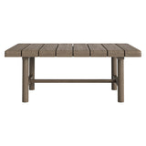 Lyric 4-Piece Outdoor Patio Teak Wood Sofa Set in Weathered Gray Flint