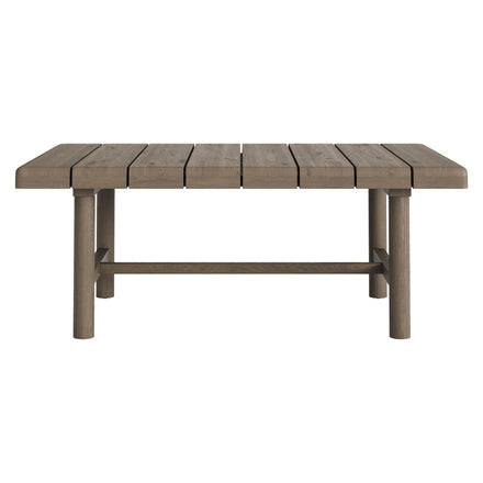 Eleni 4-Piece Outdoor Patio Teak Wood Sofa Set in Weathered Gray Flint