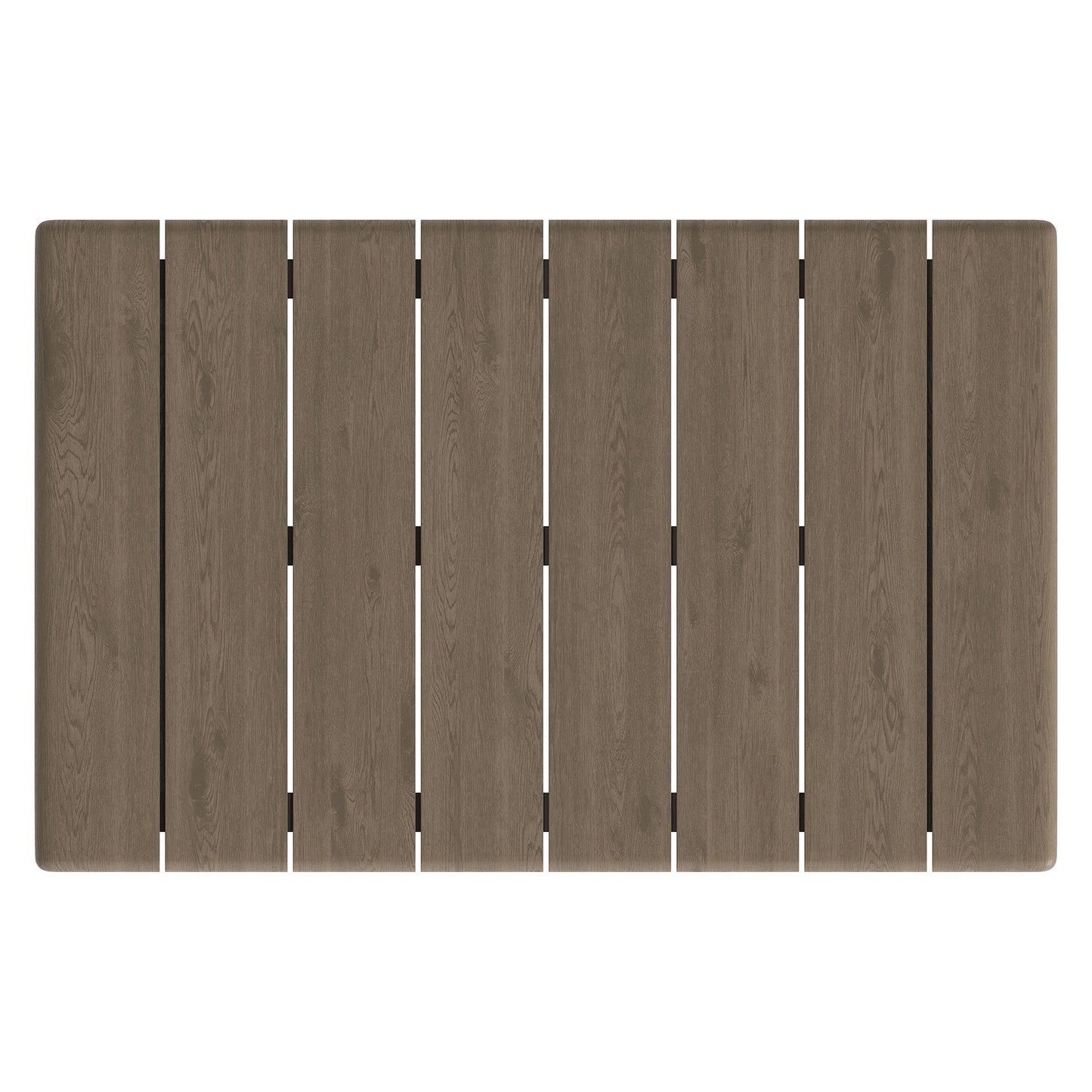 Lyric 41-Inch Outdoor Patio Teak Wood Coffee Table in Weathered Gray Teak