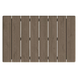 Lyric 41-Inch Outdoor Patio Teak Wood Coffee Table in Weathered Gray Teak
