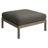 Lyric 2-Piece Outdoor Patio Teak Wood Loveseat with Ottoman Set in Weathered Gray Flint