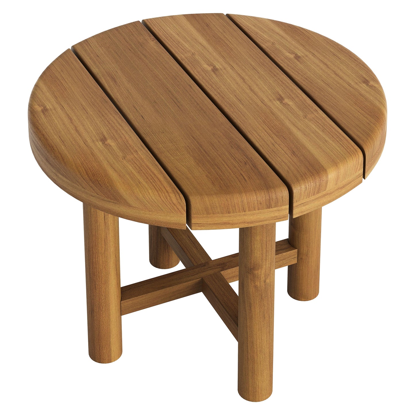 Lyric 3-Piece Outdoor Patio Teak Wood Furniture Set in Natural Sail