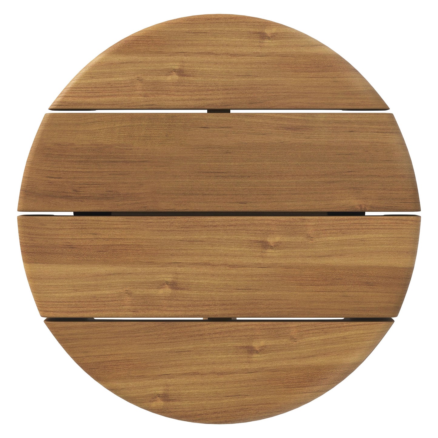 Lyric 20-Inch Round Outdoor Patio Teak Wood Side Table in Natural