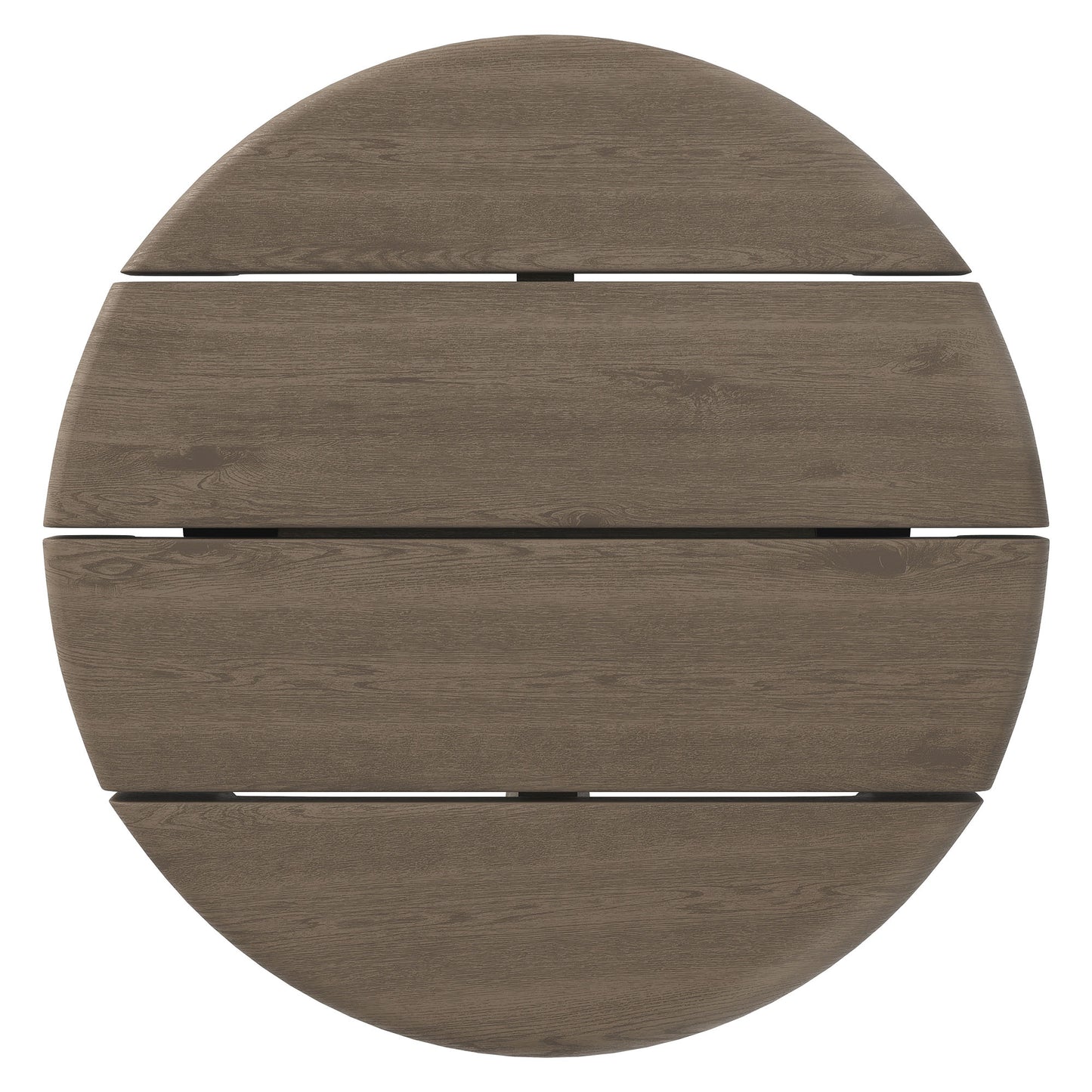 Lyric 20-Inch Round Outdoor Patio Teak Wood Side Table in Weathered Gray Teak