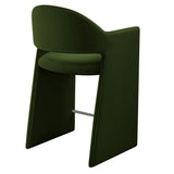 Quartz 37 Inch Performance Velvet Counter Stool in Moss Green