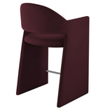 Quartz 37 Inch Performance Velvet Counter Stool in Mulberry