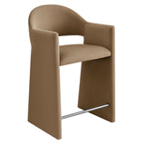 Quartz 37 Inch Performance Velvet Counter Stool in Taupe