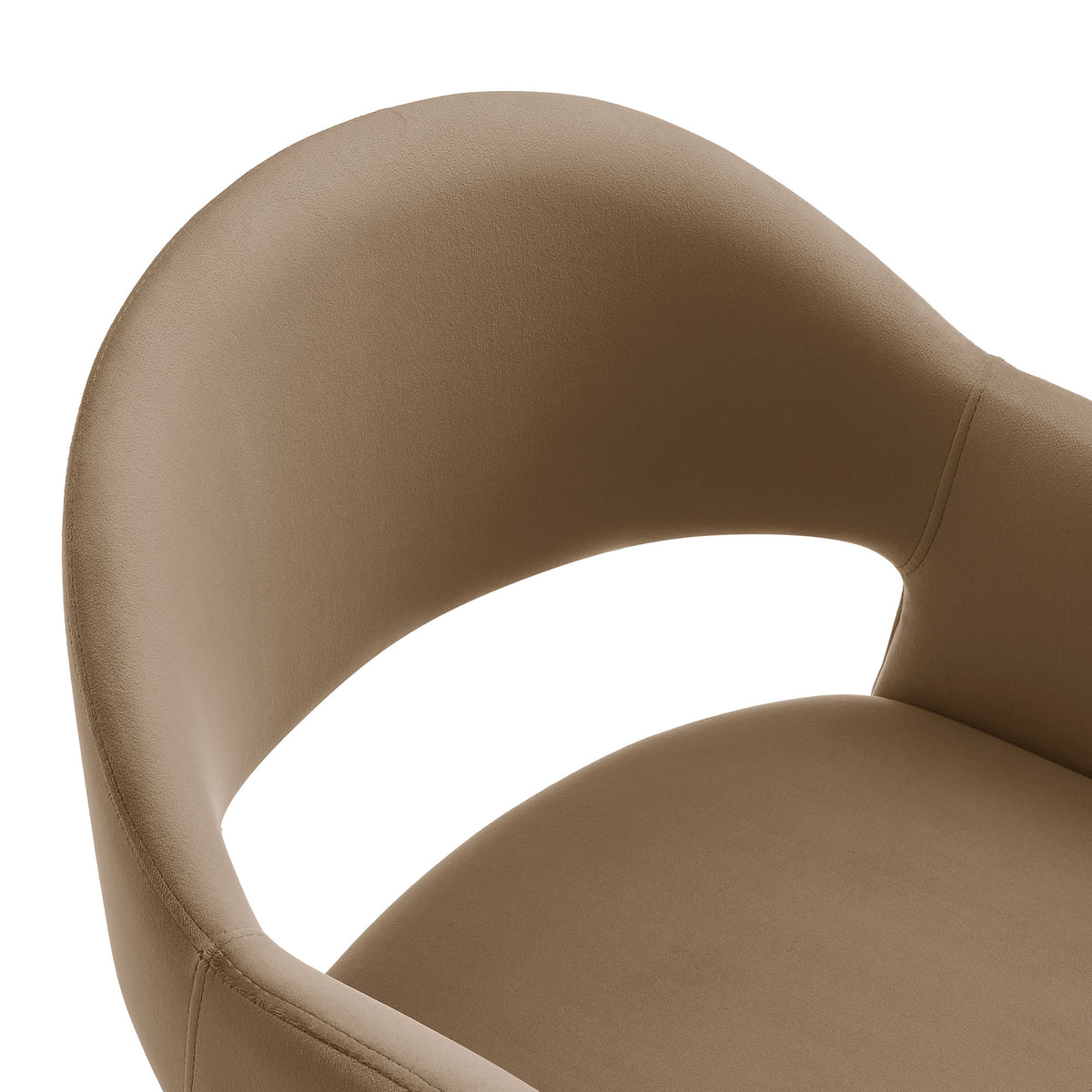 Quartz 37 Inch Performance Velvet Counter Stool in Taupe