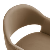 Quartz 37 Inch Performance Velvet Counter Stool in Taupe