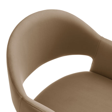 Talia 37 Inch Performance Velvet Counter Stool in Taupe
