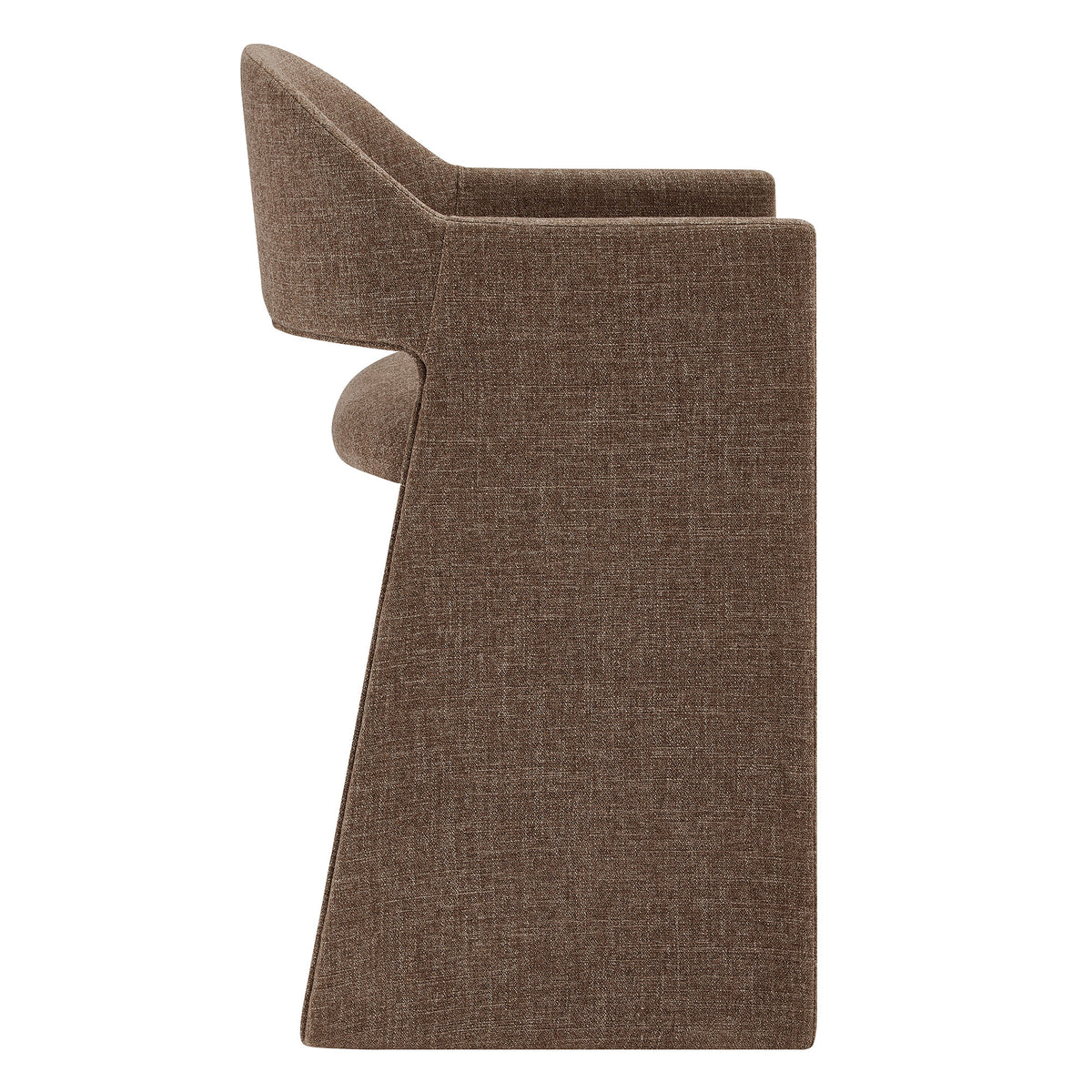 Quartz 37 Inch Upholstered Fabric Counter Stool in Mocha