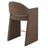 Quartz 37 Inch Upholstered Fabric Counter Stool in Mocha