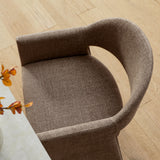 Quartz 37 Inch Upholstered Fabric Counter Stool in Mocha