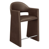 Quartz 37 Inch Vegan Leather Counter Stool in Espresso