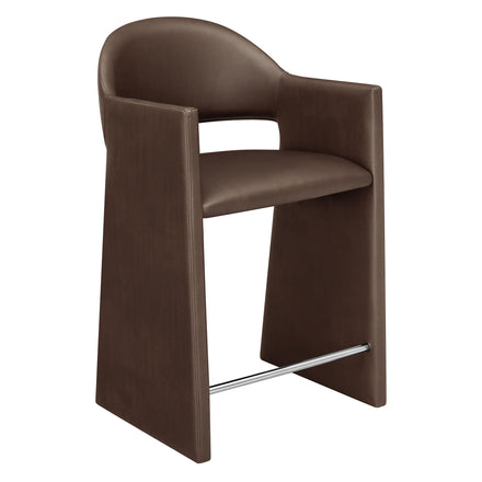Talia 37 Inch Vegan Leather Counter Stool in Espresso