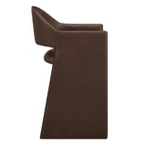 Quartz 37 Inch Vegan Leather Counter Stool in Espresso