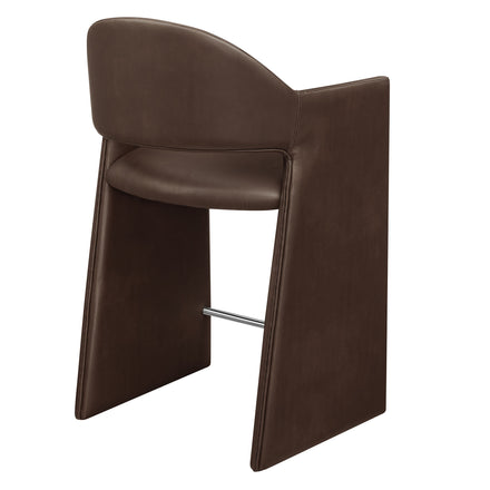 Talia 37 Inch Vegan Leather Counter Stool in Espresso