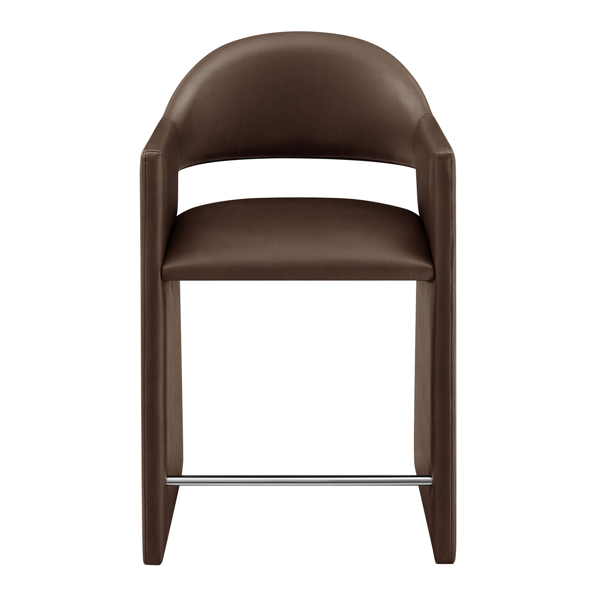 Quartz 37 Inch Vegan Leather Counter Stool in Espresso