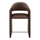 Quartz 37 Inch Vegan Leather Counter Stool in Espresso