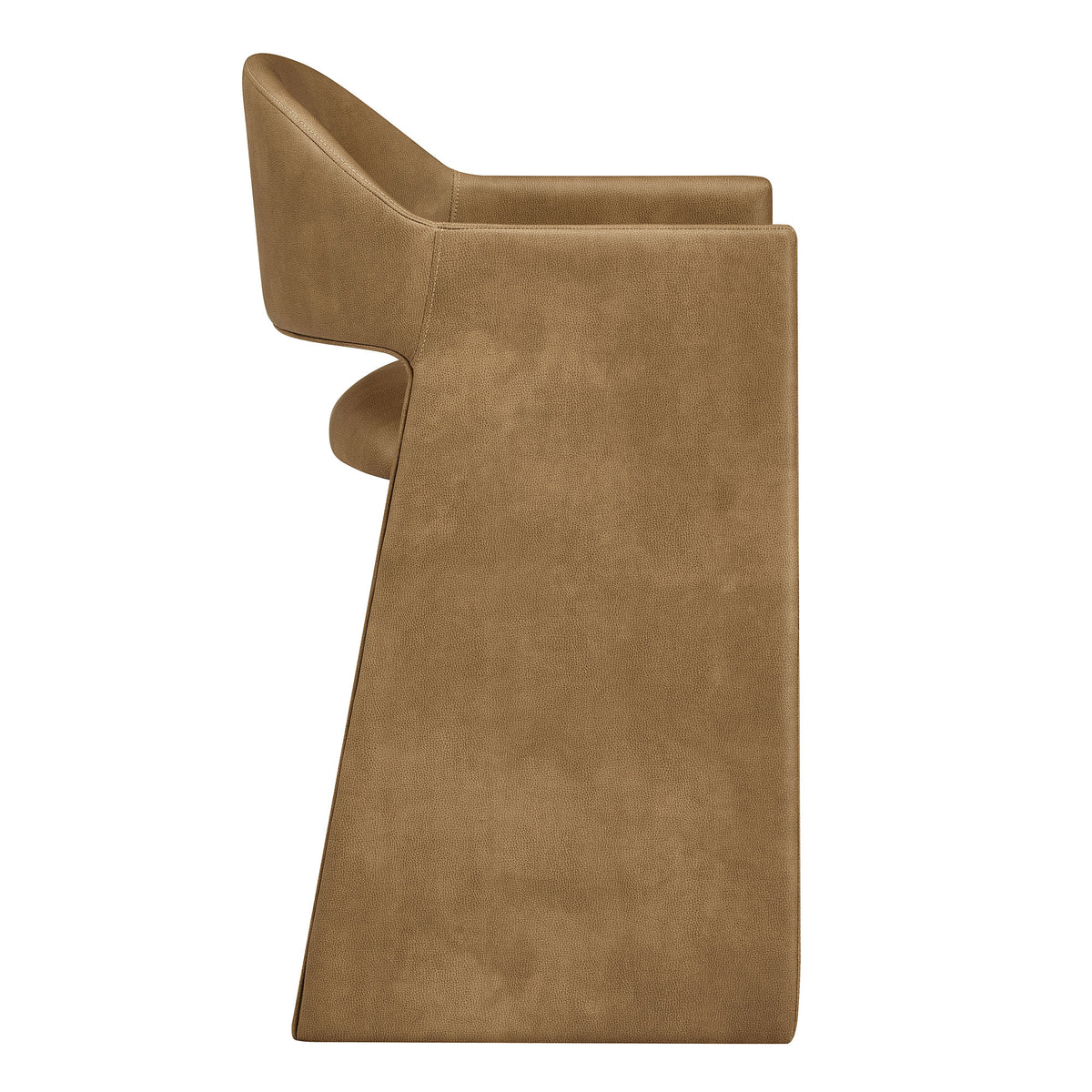 Quartz 37 Inch Vegan Leather Counter Stool in Toast