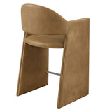 Quartz 37 Inch Vegan Leather Counter Stool in Toast