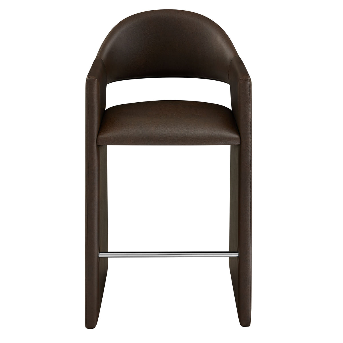Quartz 41 Inch Vegan Leather Bar Stool in Espresso
