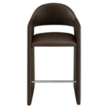 Quartz 41 Inch Vegan Leather Bar Stool in Espresso